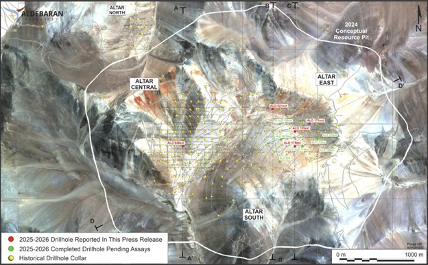 Location Map of Drill Holes Completed in the 2025/2026 Field Season