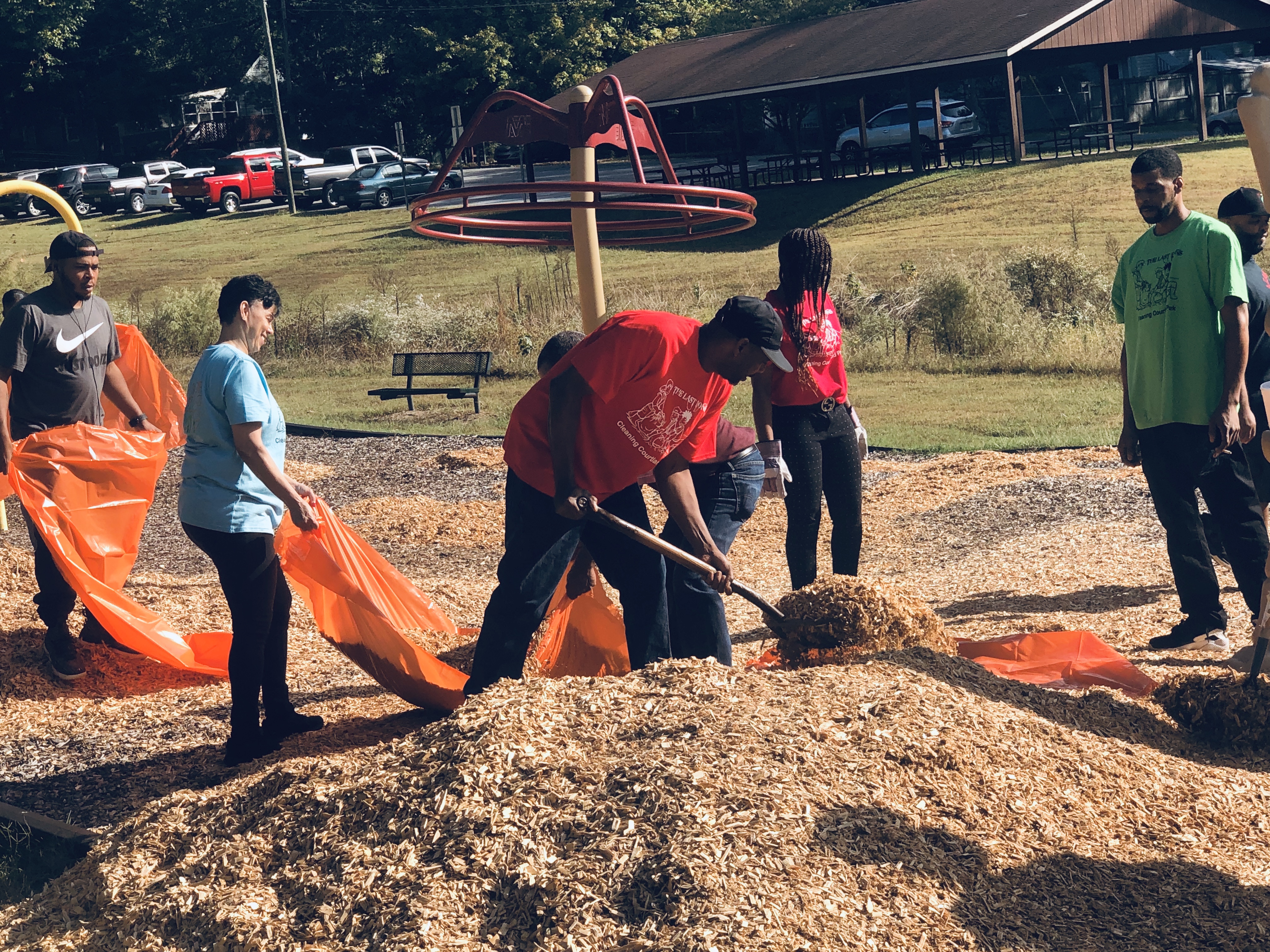 Gilbarco Veeder-Root Employees clean up at Courtland Park and Reidsville Intermediate School