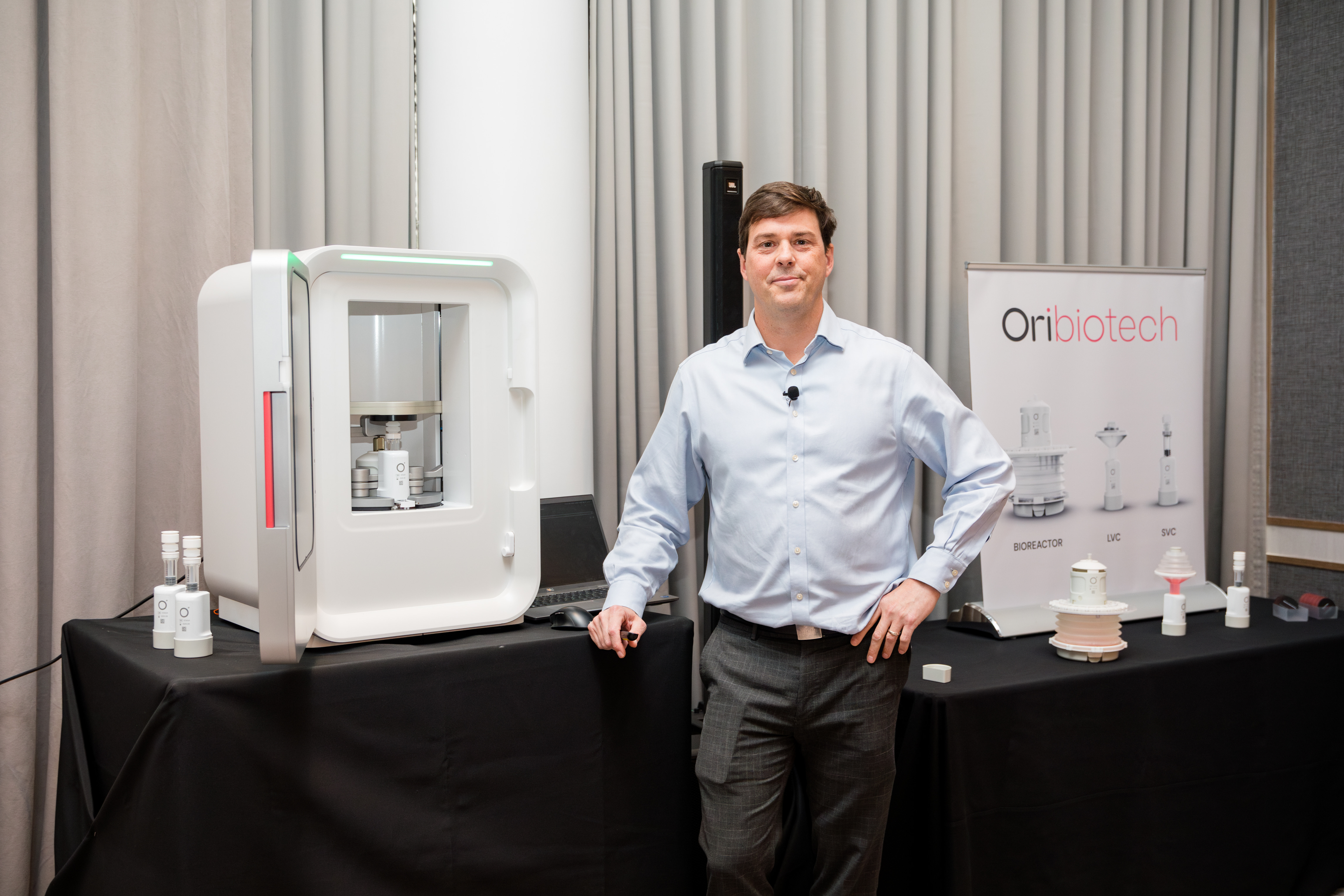 Ori Biotech CEO Jason Foster with IRO technology