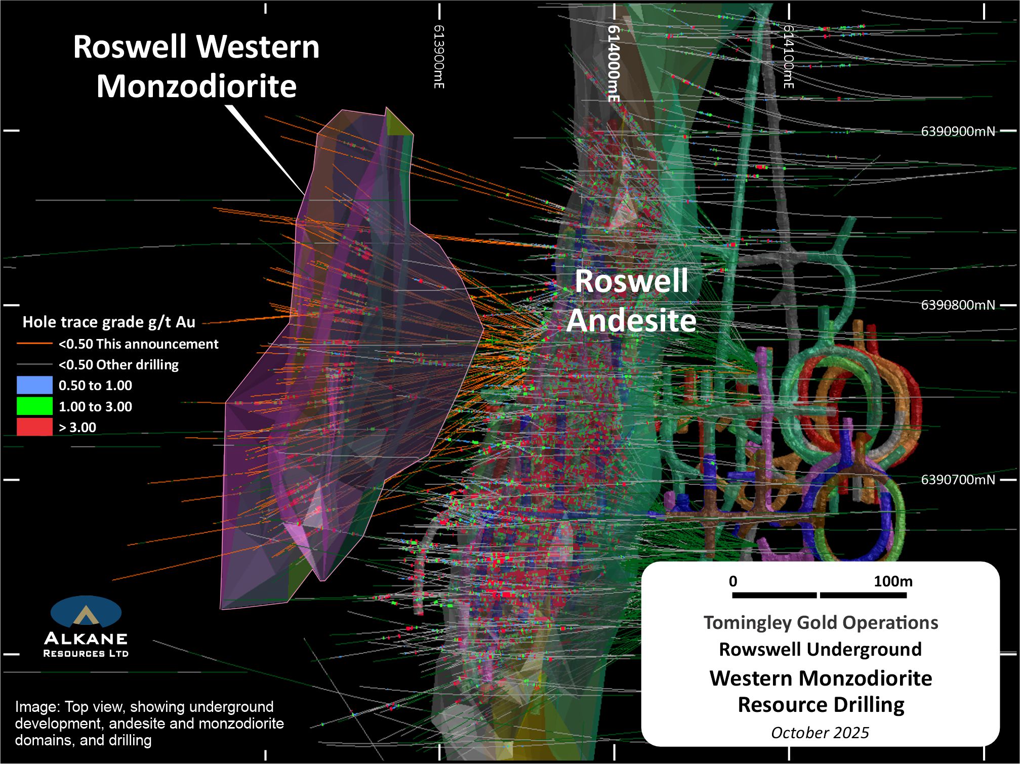 Roswell Underground Western Monzodiorite Resource Drilling, October 2025