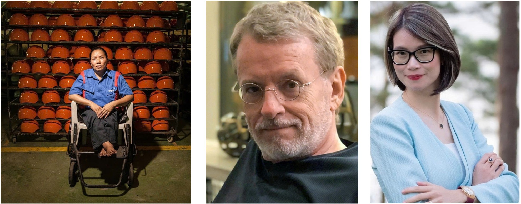 Worker, Ms. Nguyen Thi Huong, Founder Greig Craft and CEO Na Huong Craft