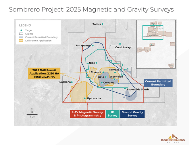 Coppernico Completes Gravity and Magnetic Surveys and Refines Large Skarn-Porphyry Targets