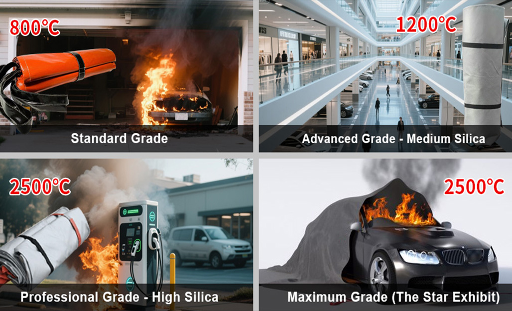 Standard Grade (800°C), Advanced Grade (1200°C), Professional Grade (2500°C), and Maximum Grade (2500°C)