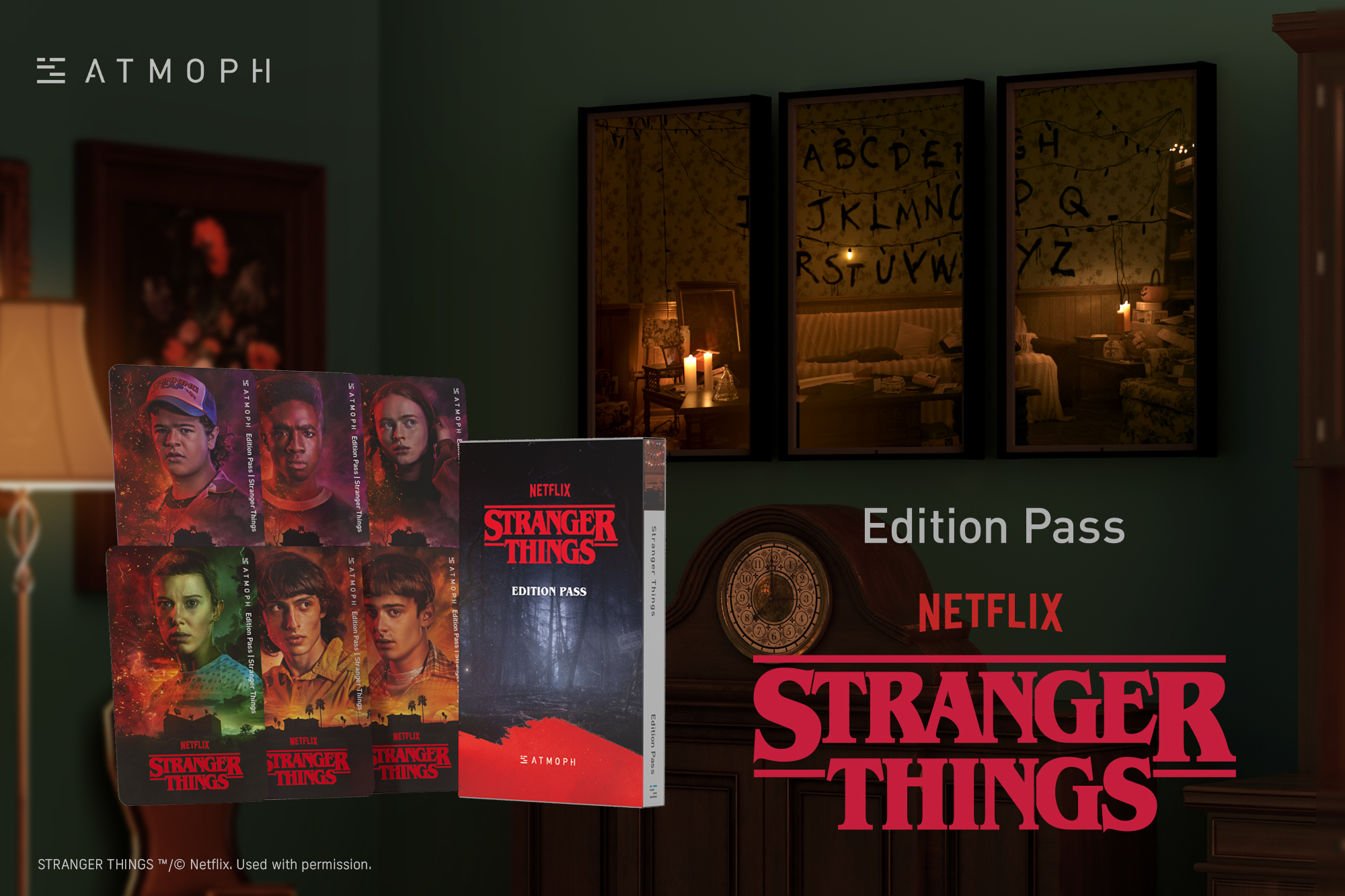 The ‘Edition Pass | Stranger Things’ is an exclusive collection of three selected scenes from Stranger Things that can be enjoyed in the Atmoph Window 2.