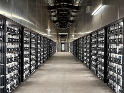 Mining rigs energized and hashing at Black Pearl
