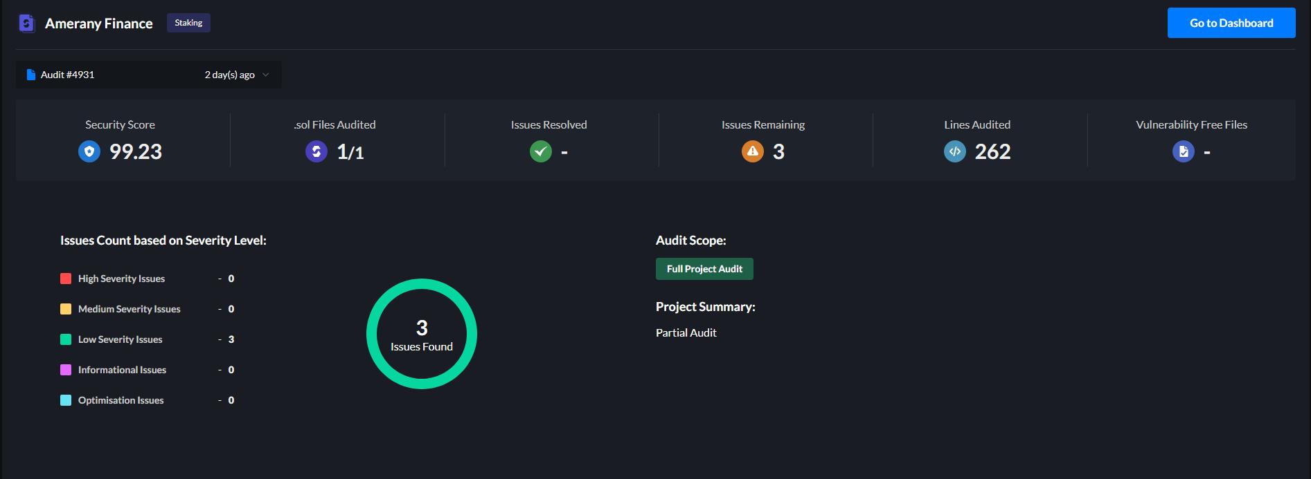 Amerany DeFi Dashboard