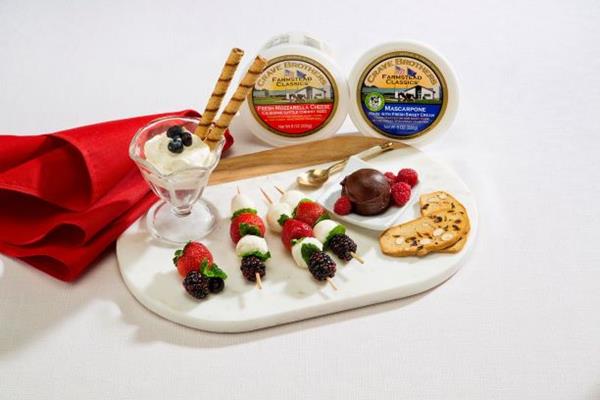Crave Brothers Farmstead Mascarpone and Fresh Mozzarella Cheese pairs well with summer fruits and chocolate.
