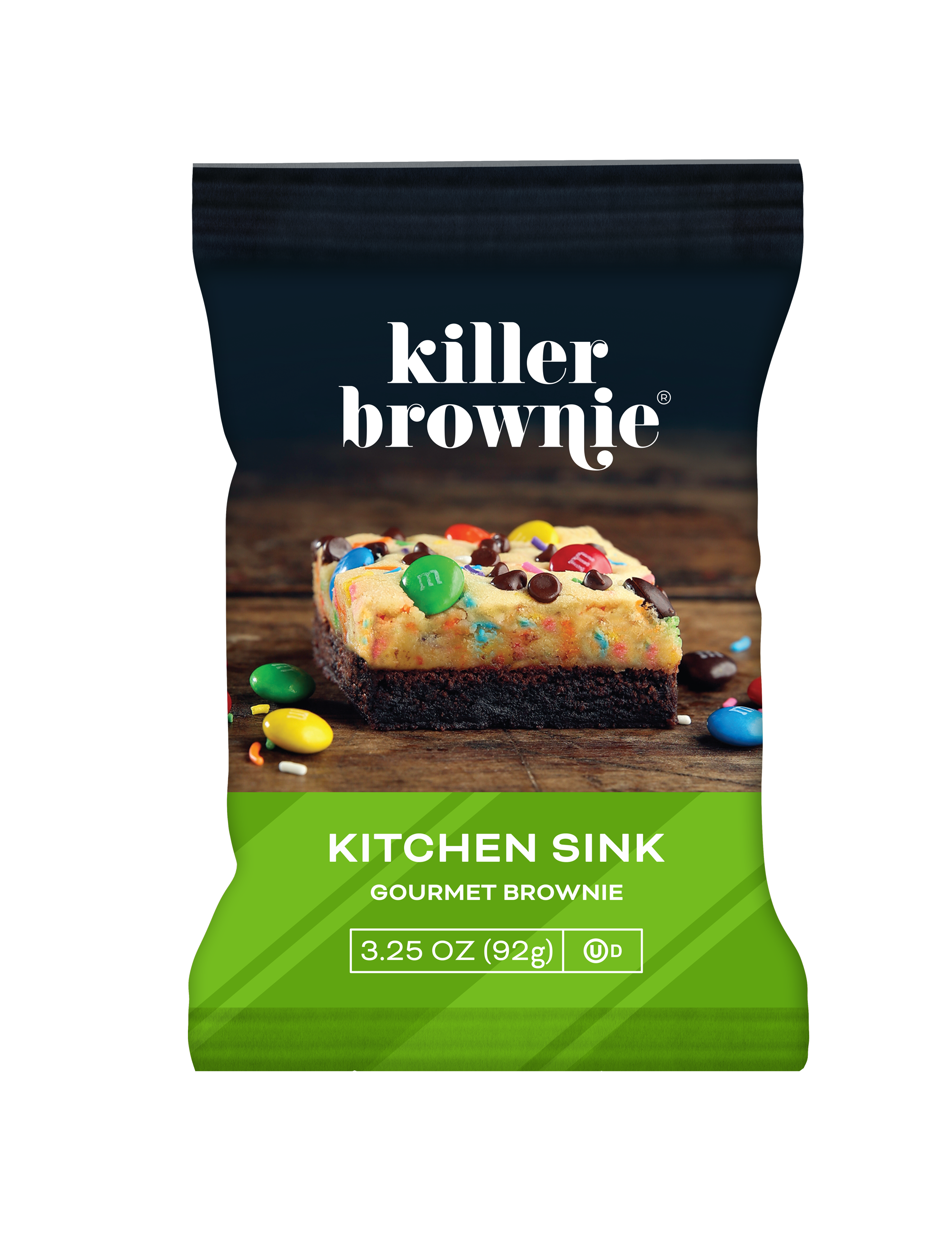 Killer Brownie Co. announces that its Kitchen Sink brownies are now available with individual packaging for distribution to grocery, c-stores, restaurants and more