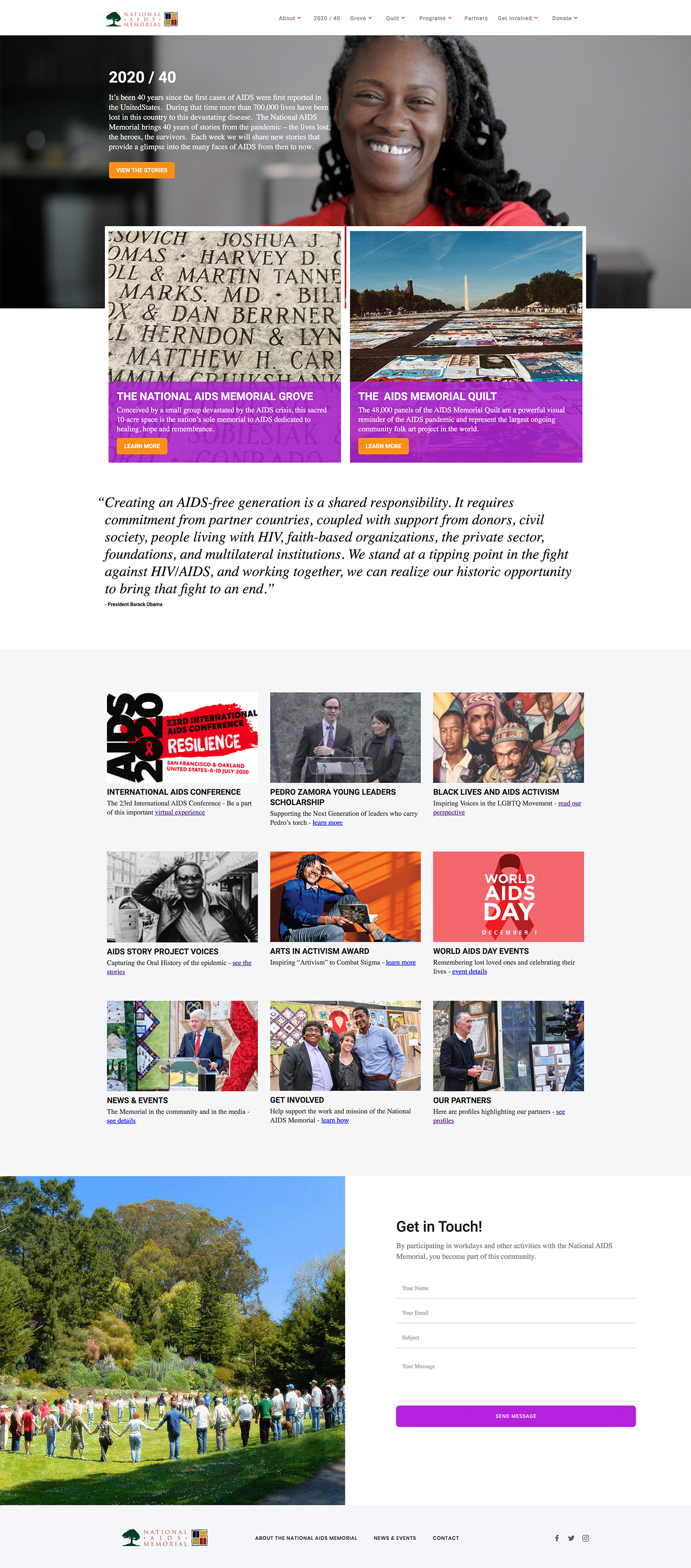 National-AIDS-Memorial---web-platform-Home