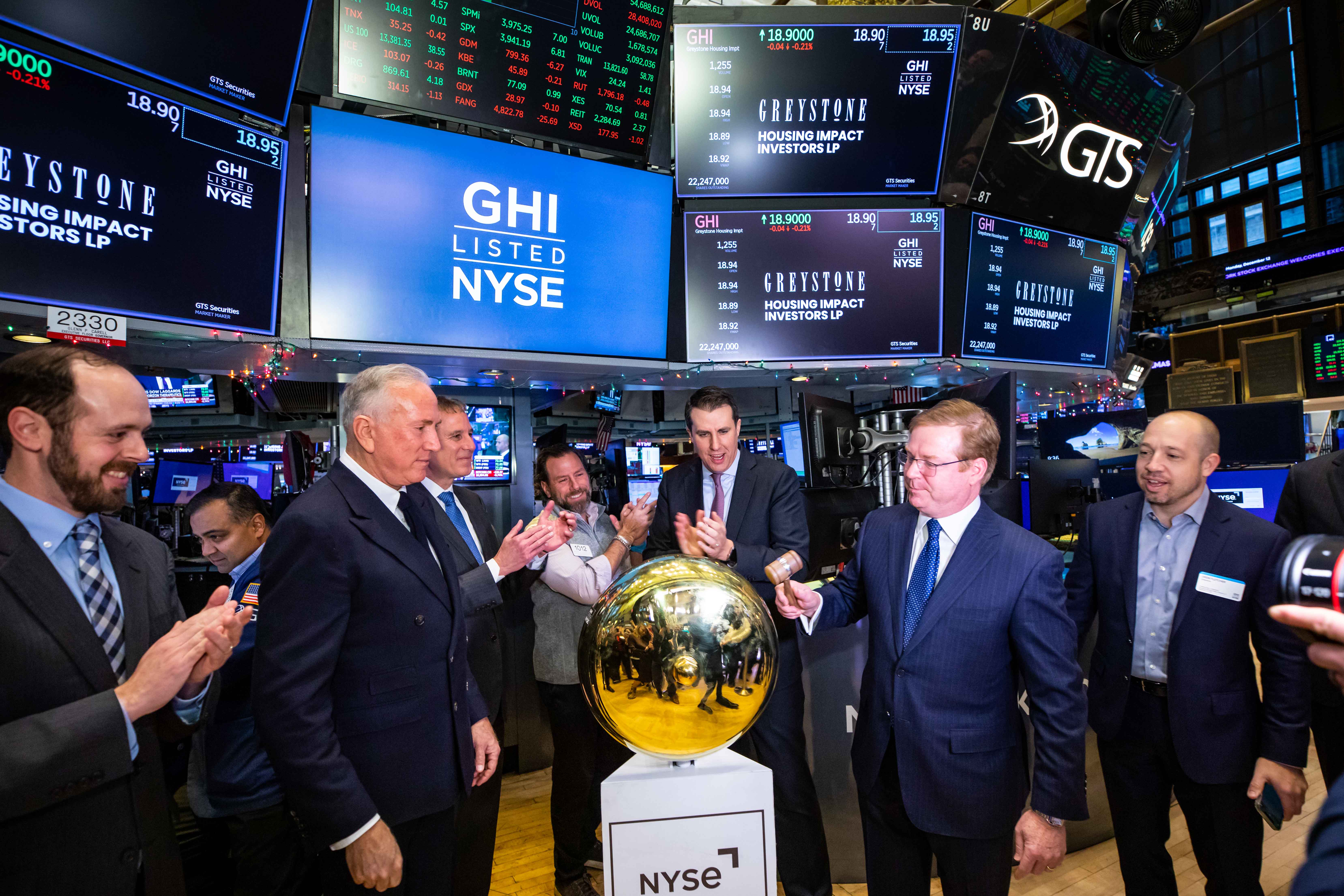 Greystone Housing Impact Investors LP Rings Opening Bell at New York Stock Exchange to Commemorate New Name and Listing