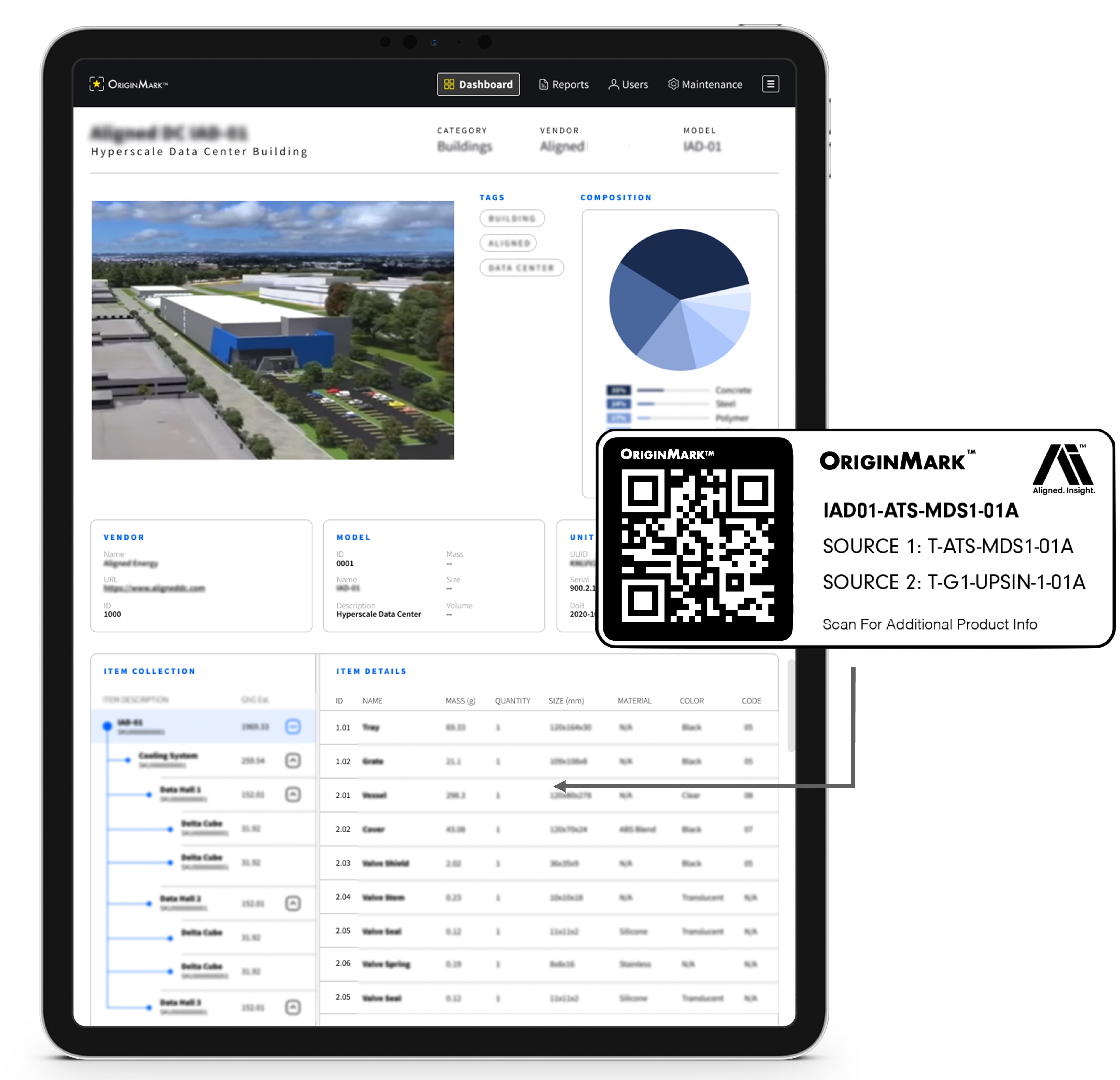 Aligned Integrates OriginMark™, an enhanced material traceability system across its data center portfolio