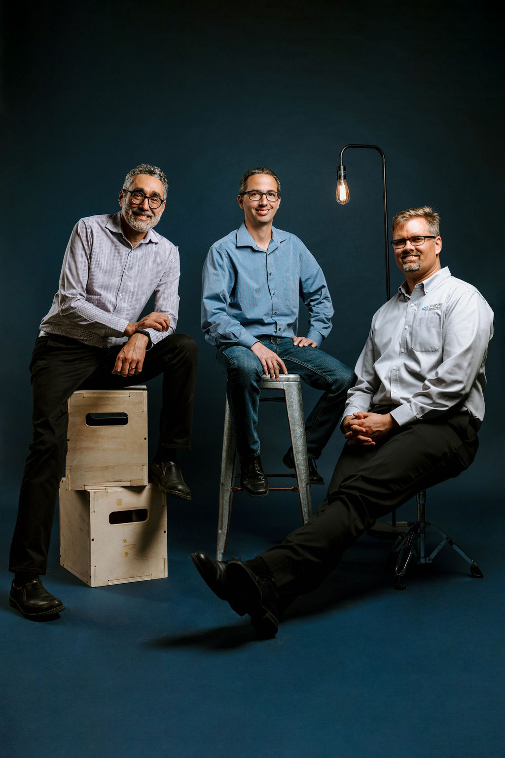 Plus One Robotic's founders (from left) CEO Erik Nieves, CTO Shaun Edwards and COO Paul Hvass.