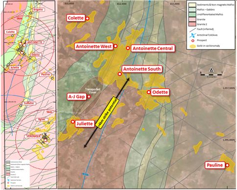 Bagoé Gold Project – Main Prospects