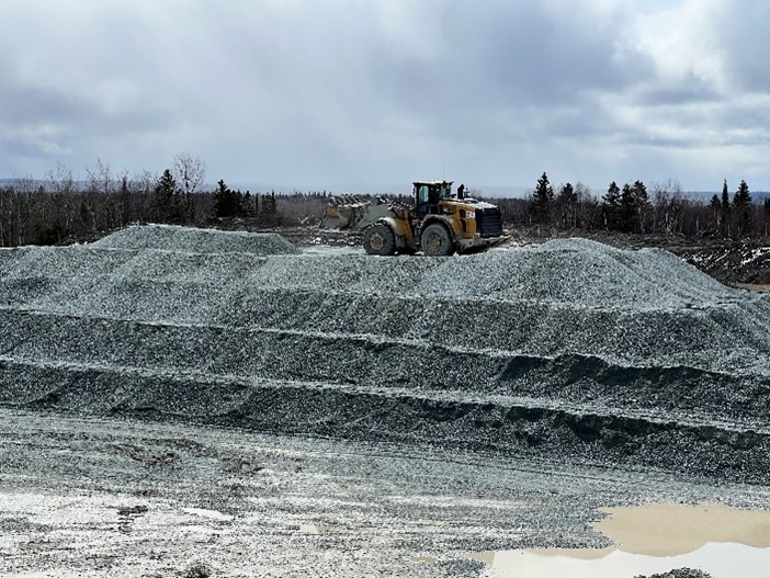 Crushed stockpile