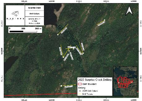 Figure 4: Surprise Creek drillhole traces