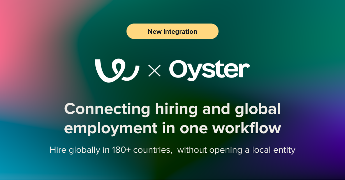 Graphic announcing Workable and Oyster integration partnership