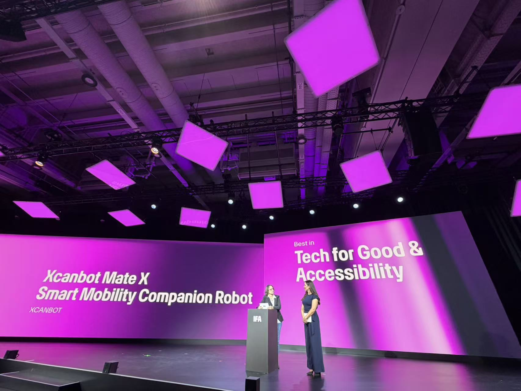The Mate X is announced as Best in Tech for Good & Accessibility at the IFA Innovation Awards 2026, presented on 4 September at IFA Innovation Stage in Berlin. Photo: Xcanbot