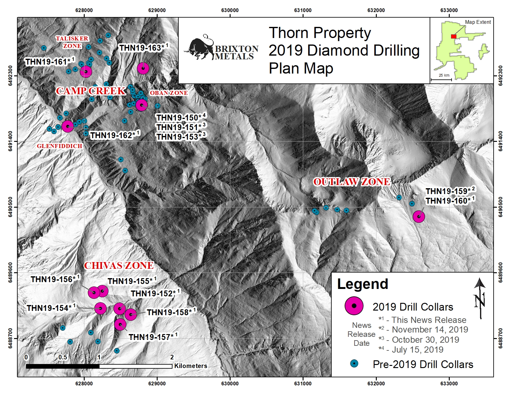 Figure 1 Drill Location Plan Map