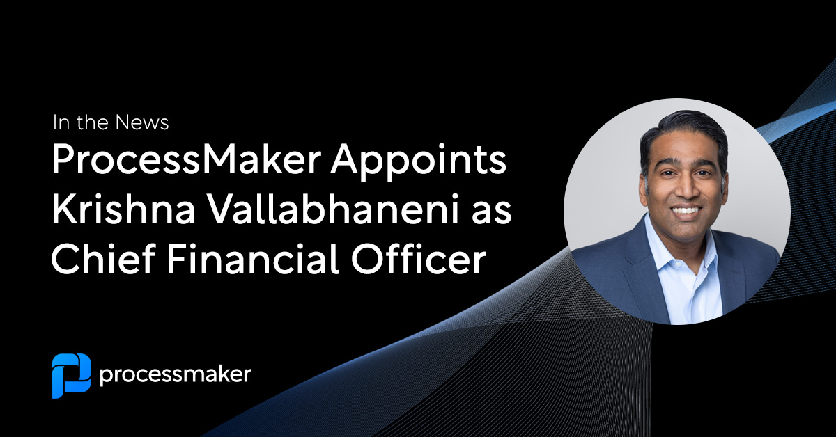 ProcessMaker Appoints Krishna Vallabhaneni as Chief Financial Officer