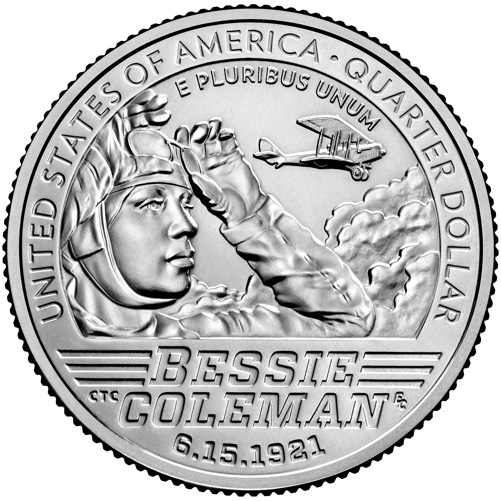 American Women Quarter honoring Bessie Coleman