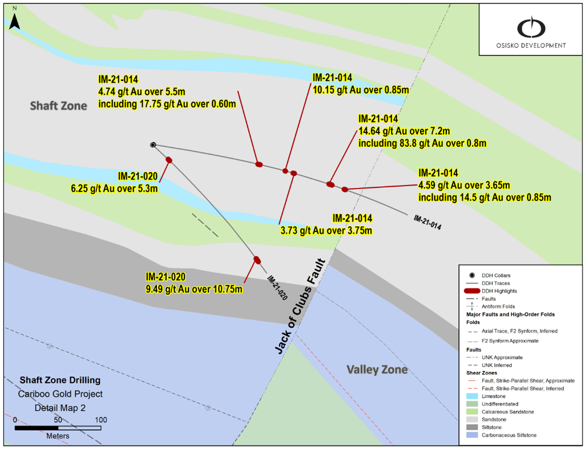 Figure 3: Shaft Zone select drilling highlights