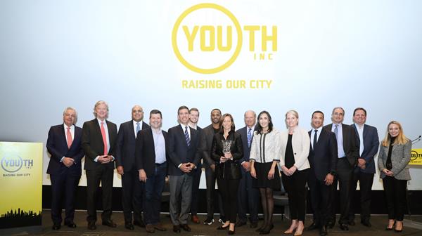 Adena Friedman with members of Youth INC’s Board of Directors, National Advisory Board, and Young Professionals Board