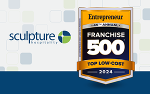 Sculpture Hospitality Ranked as a Top Low-Cost Franchise
