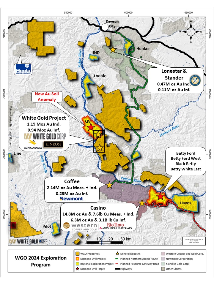 Figure 1 District Map Showing 2024 Exploration Projects