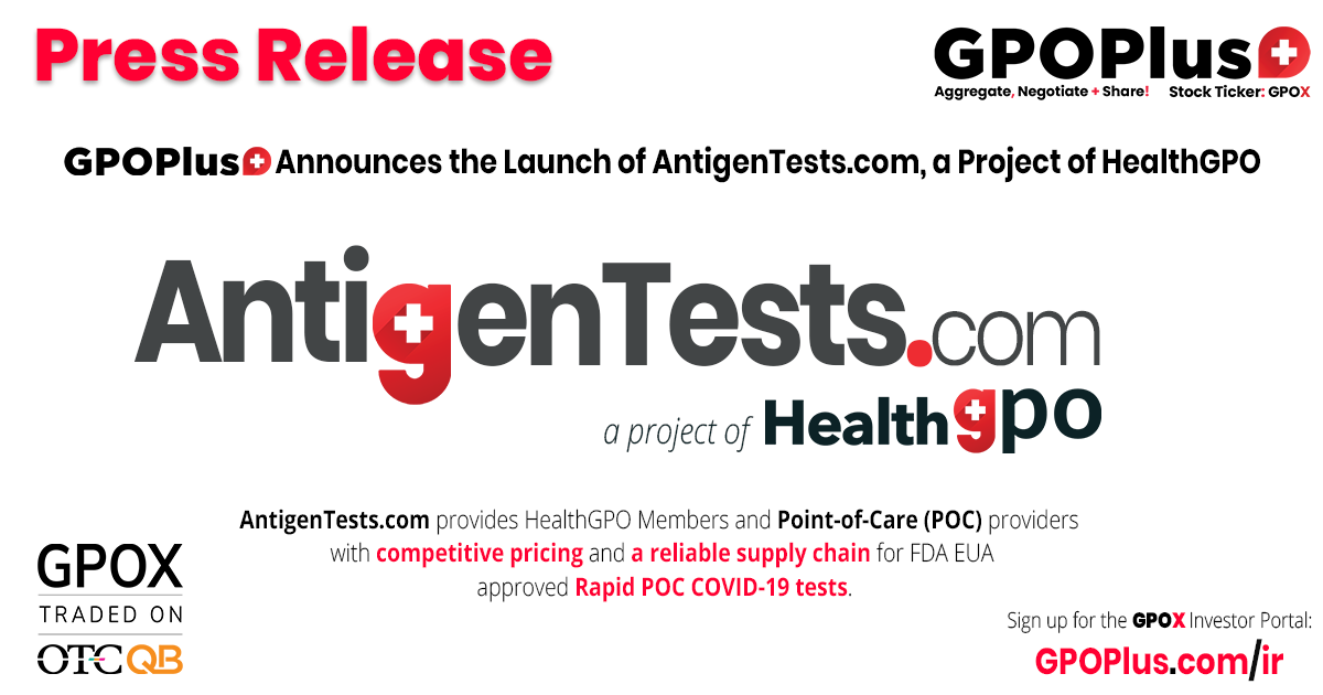 GPOPlus Launches AntigenTests