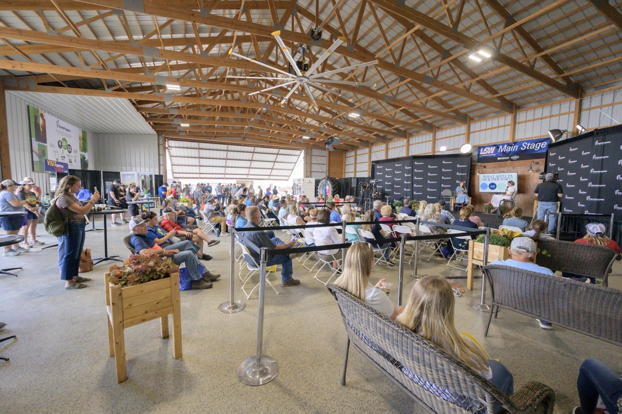 Crowds attend the Women in the Field program at the 2025 Farm Progress Show in Decatur, Illinois.