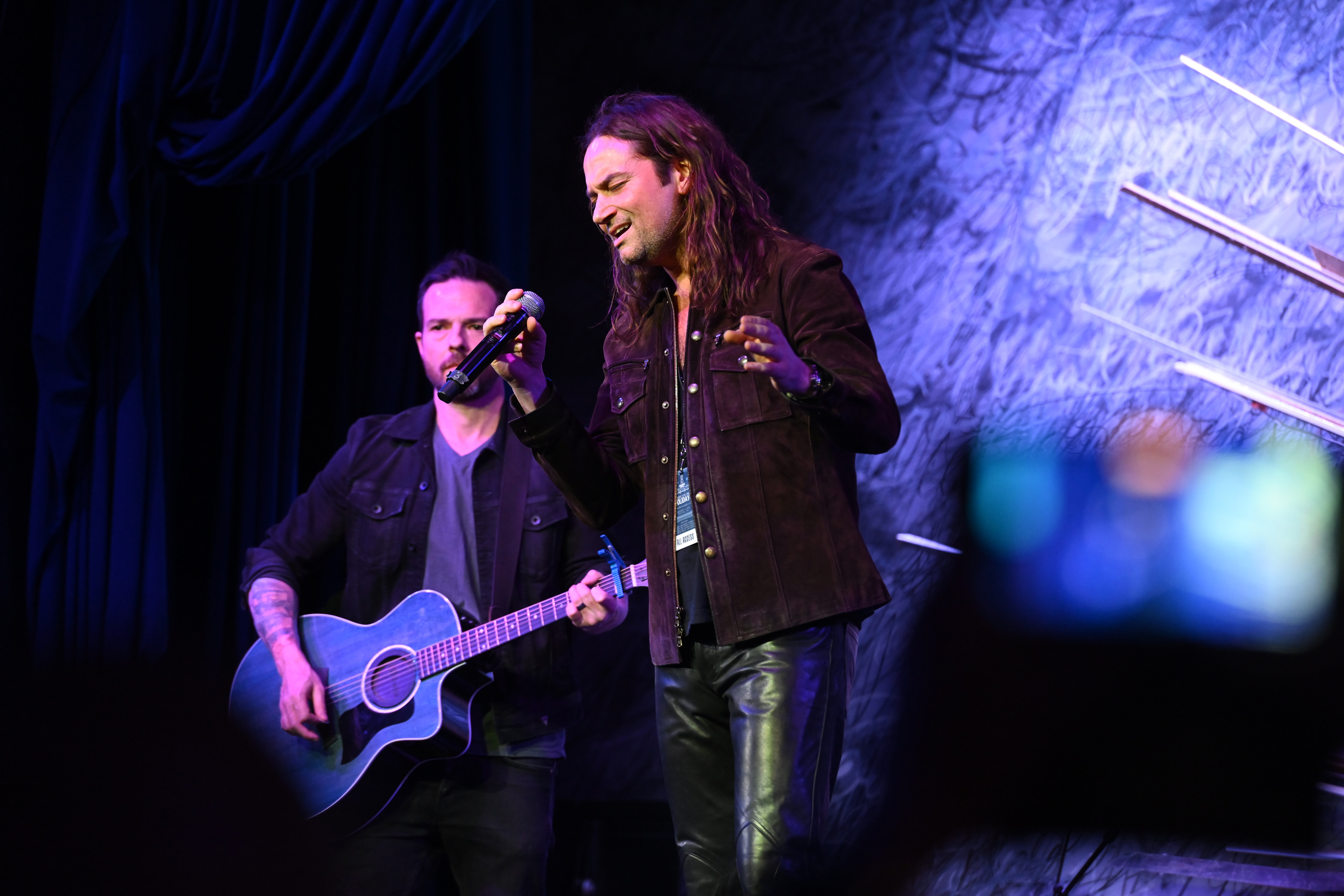 Constantine Maroulis performs at Musicians On Call's Hope for the Holidays concert for caregivers