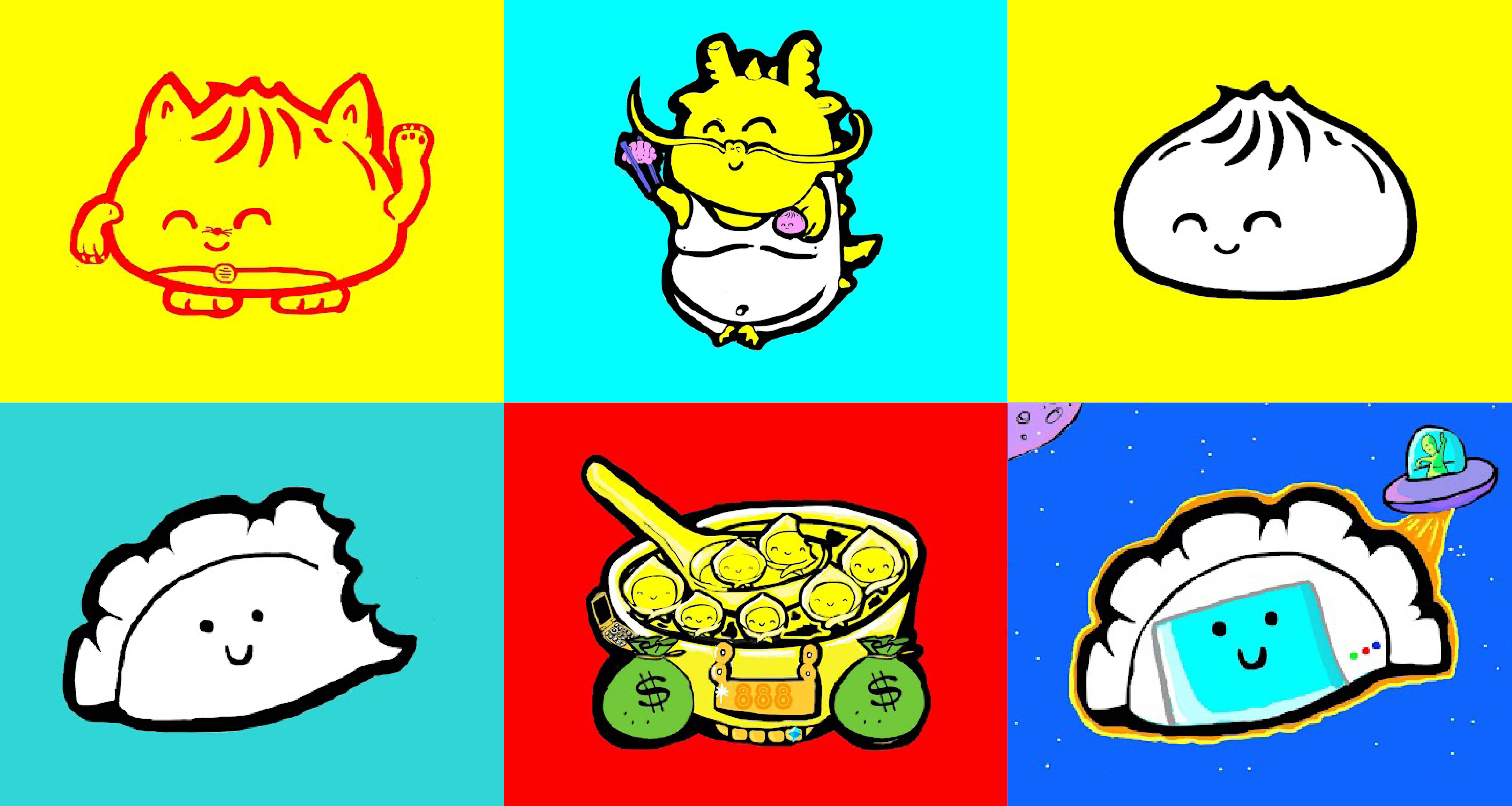 Sampling of Dumpling Mafia NFTs