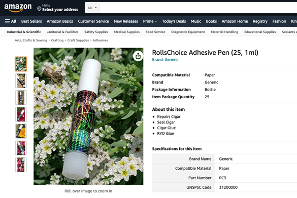 ROLLS CHOICE CANNABIS ADHESIVE PEN