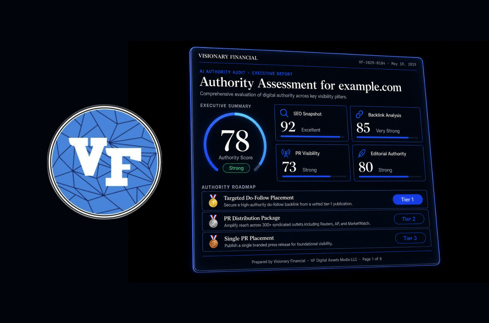 Visionary Financial Launches AI Authority Builder, Connecting AI Website Authority Audits with a Digital PR Marketplace