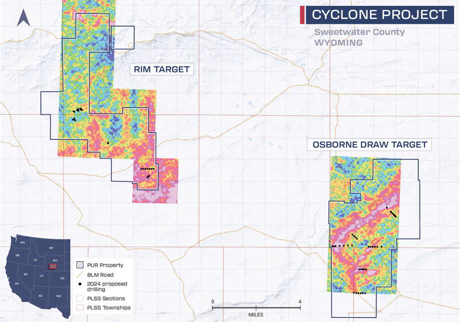 Drill Targets with Radiometrics at the Cyclone Project, Great Divide Basin, Wyoming