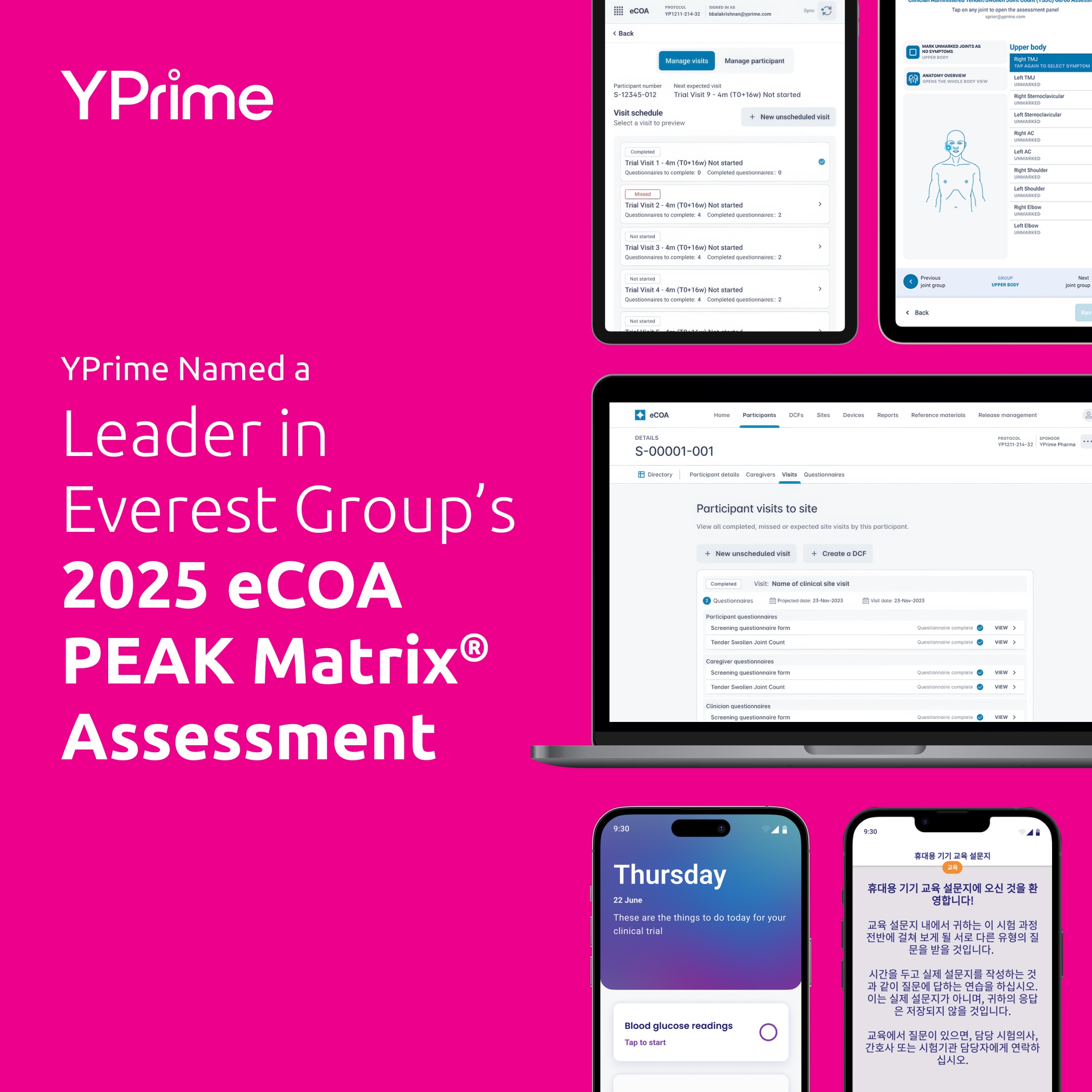 Recognition highlights the strength of YPrime’s eCOA platform in delivering faster, more flexible global trials with high-quality data