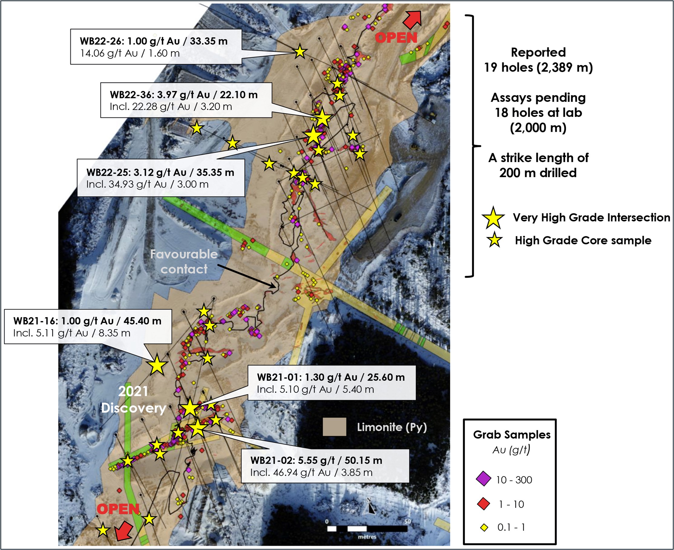 Figure 1. First 2022 drilling results at the OGT