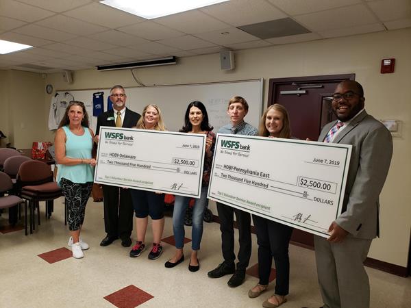 WSFS Bank Associates Present $5000 to HOBY Delaware and Pennsylvania East