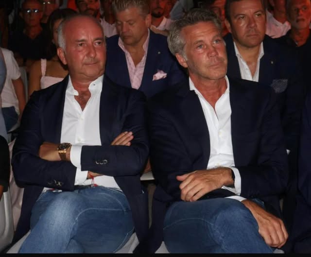 RoyaLand Founder and CEO Prince Emanuele Filiberto di Savoia (right) with recently-appointed Board Director Mr. Nazario Matachione (left) at Savoia FC fan night earlier this month in Torre Annunziata (Naples, Italy).