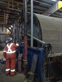 Beacon mill filter drum inspection