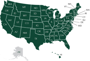 Abacus Life Map - 49 States