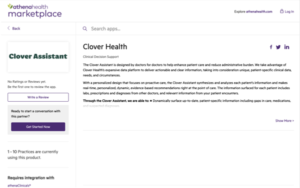 Clover Assistant Interface Screenshot