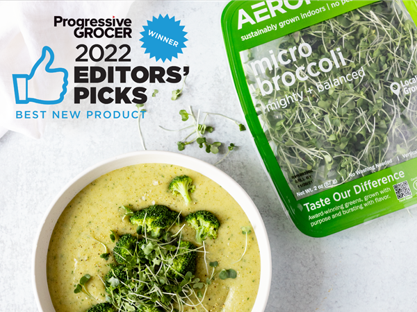 2022 Progressive Grocer Editors' Pick: AeroFarms Micro Broccoli