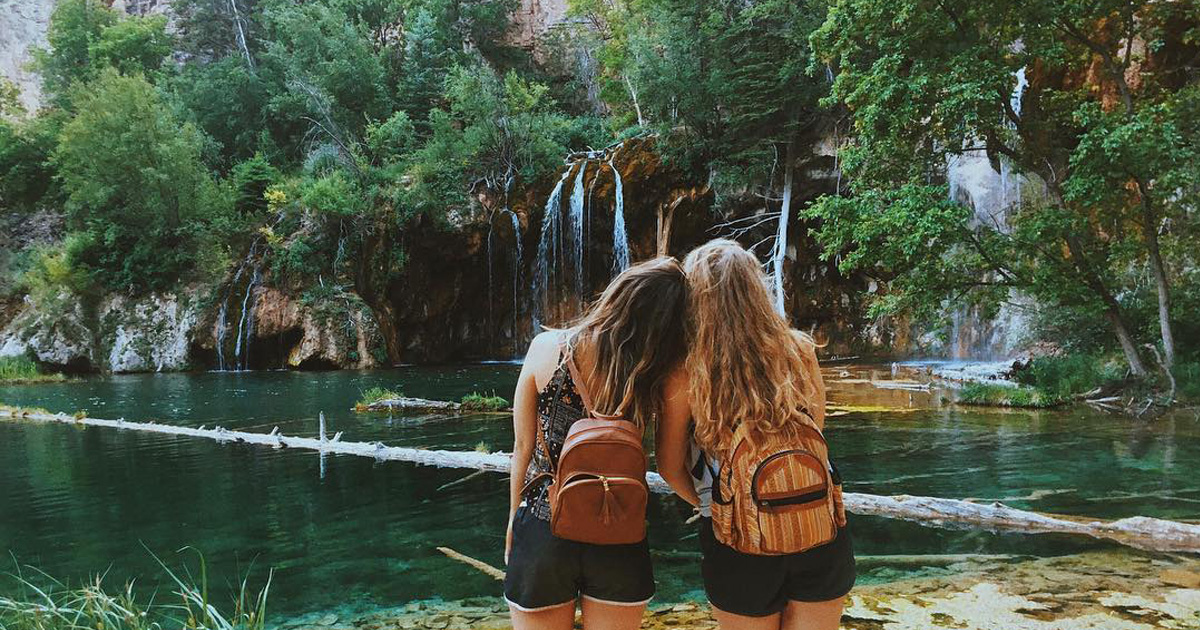 Enjoying Hanging Lake in Glenwood Canyon. One of the many beautiful activities you can plan to do in the Glenwood Springs area when this is all over! 