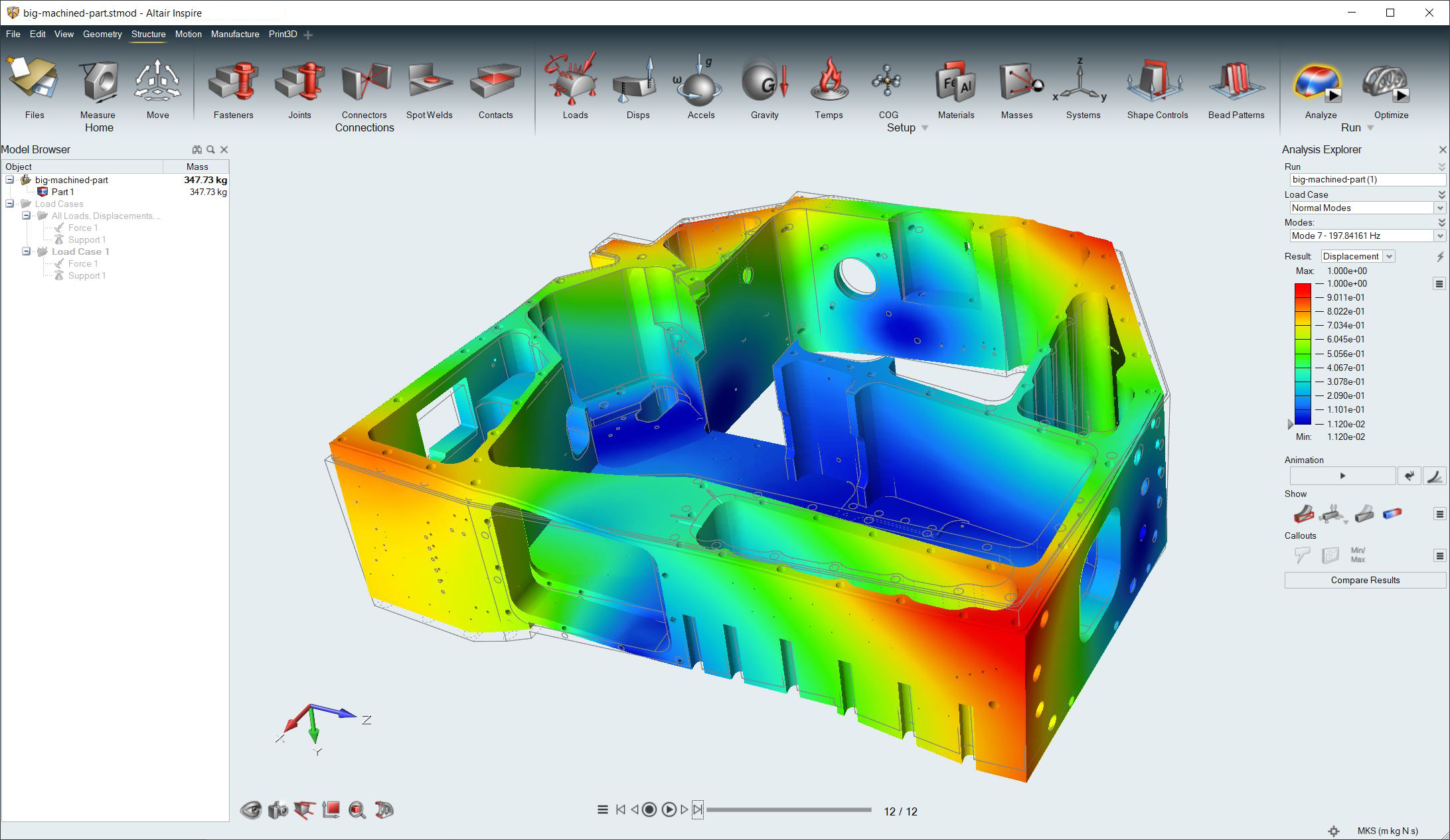 Altair Inspire analyzes complex parts without removing geometrical features