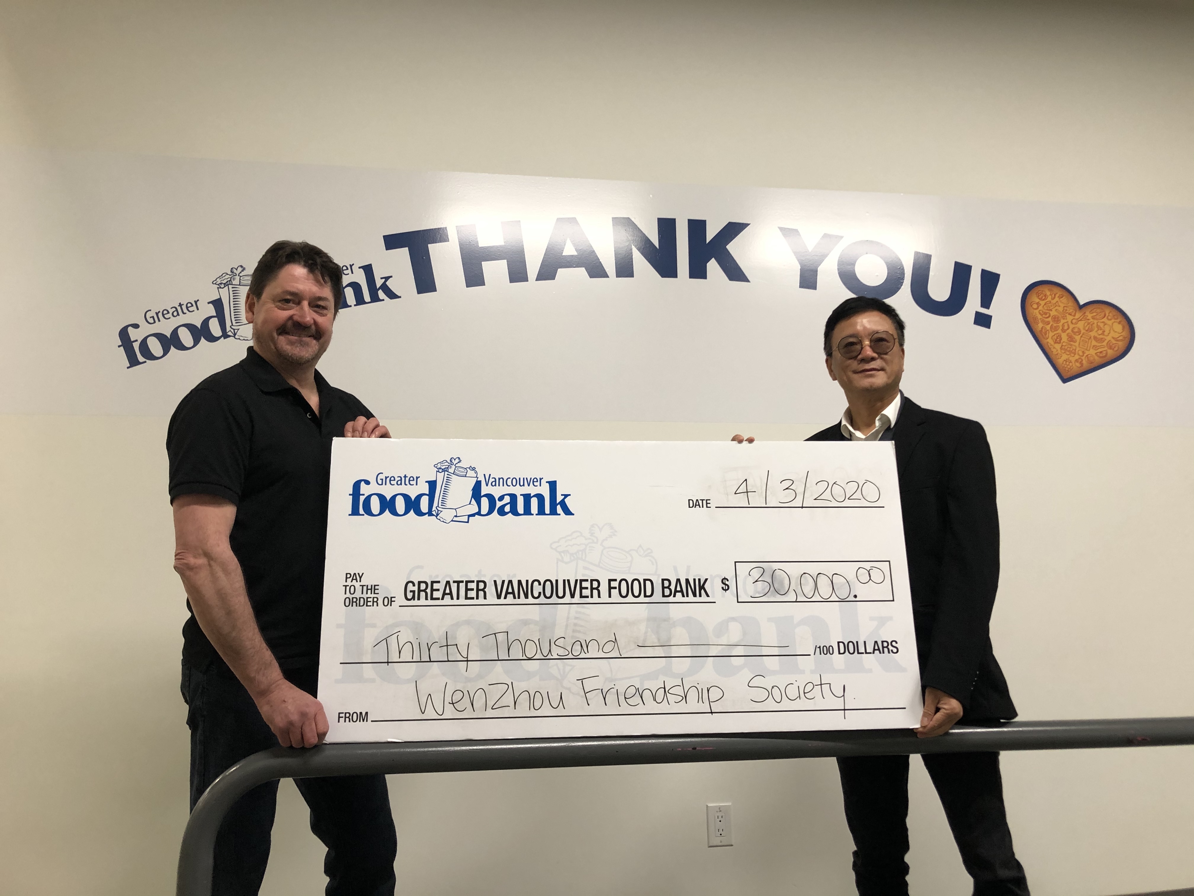 Generous donation to Greater Vancouver Food Bank