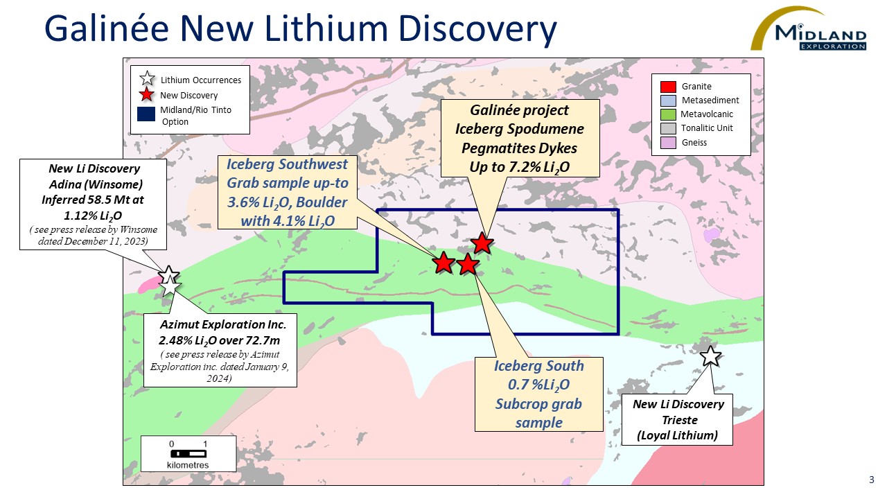 Figure 3 Galinée New Lithium Discovery