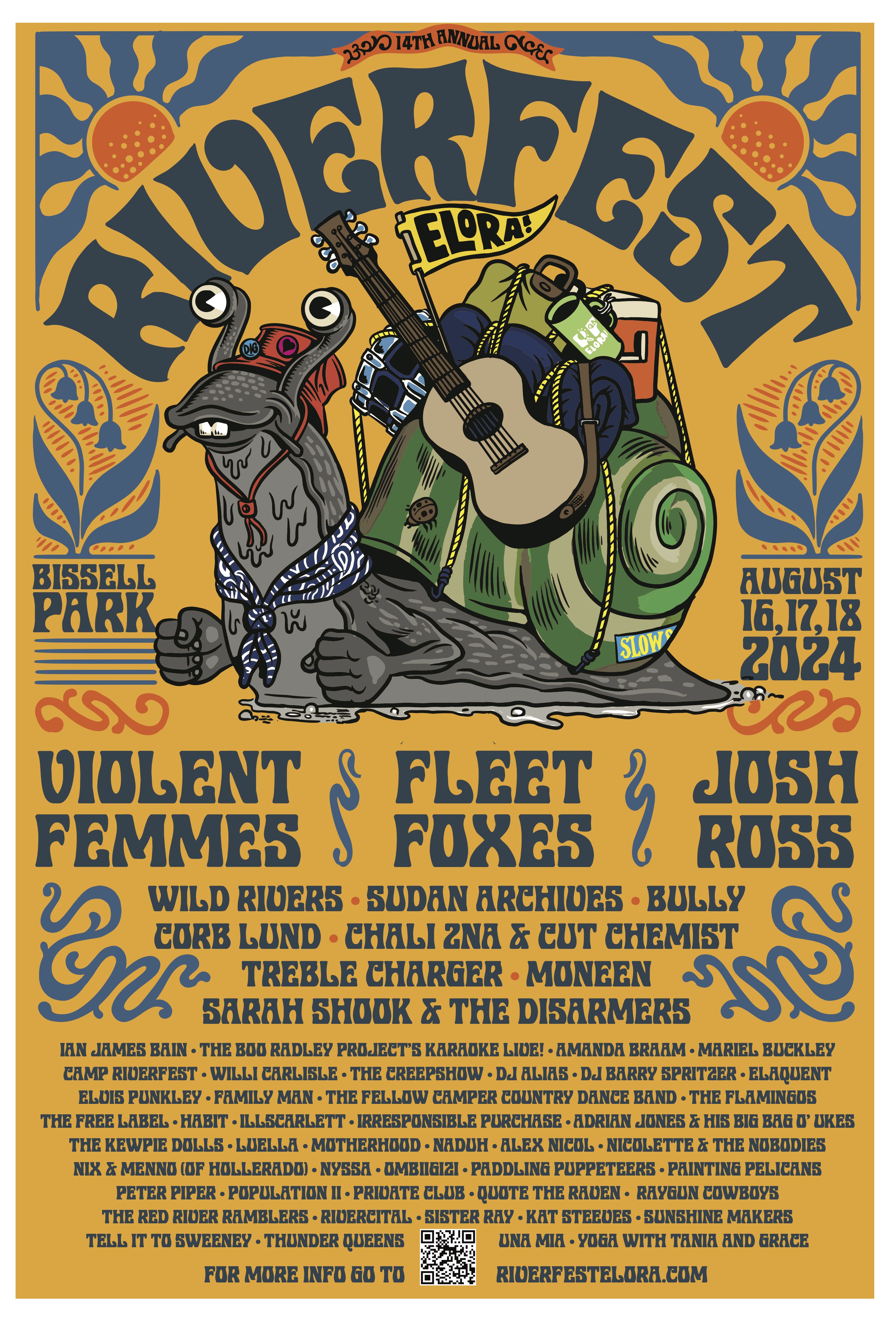 Riverfest Elora 2024 Lineup Poster