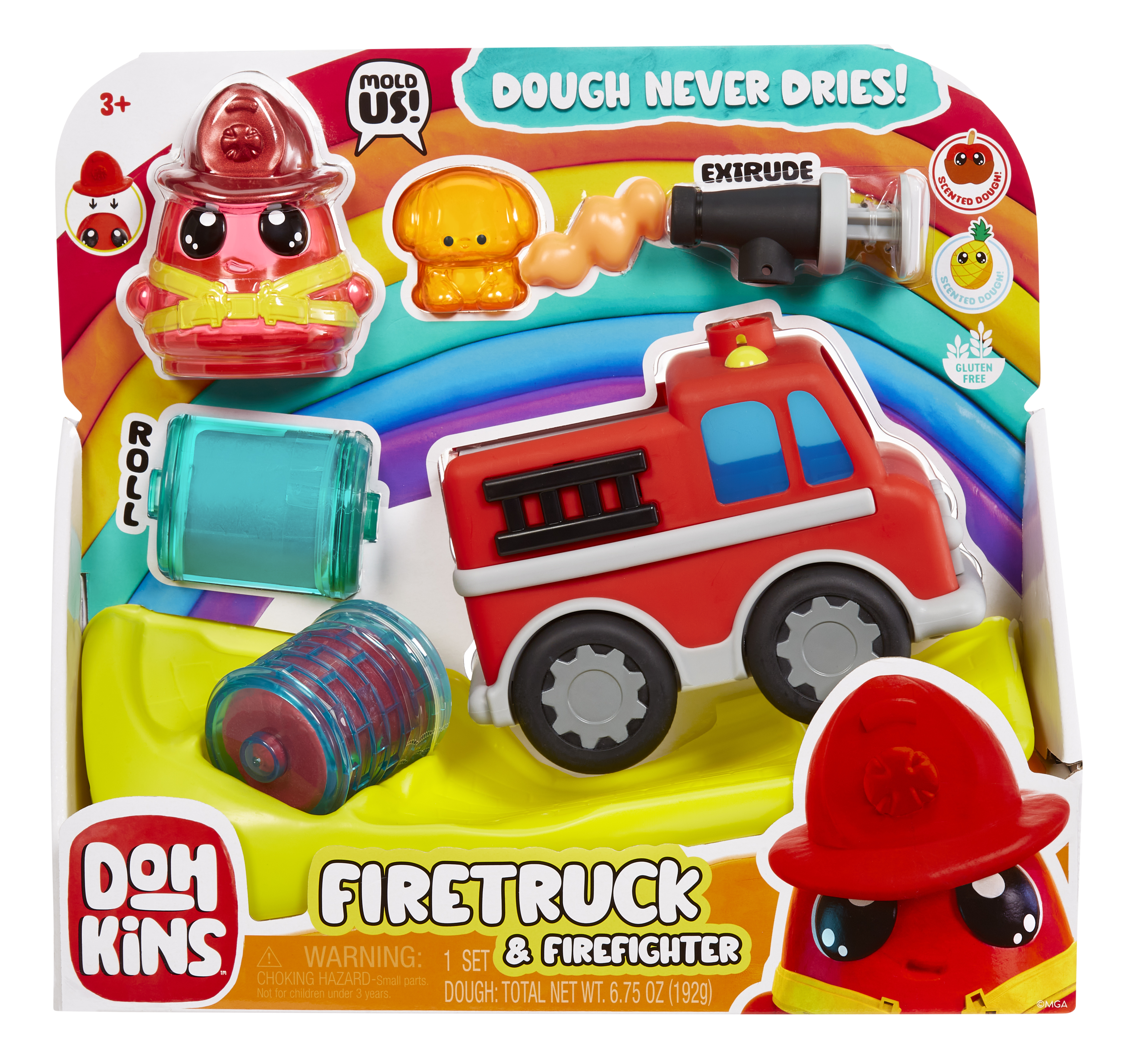 DohKins Firetruck and Firefighter Set