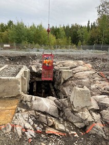 Dismantling surface ventilation system at the Pascalis shaft